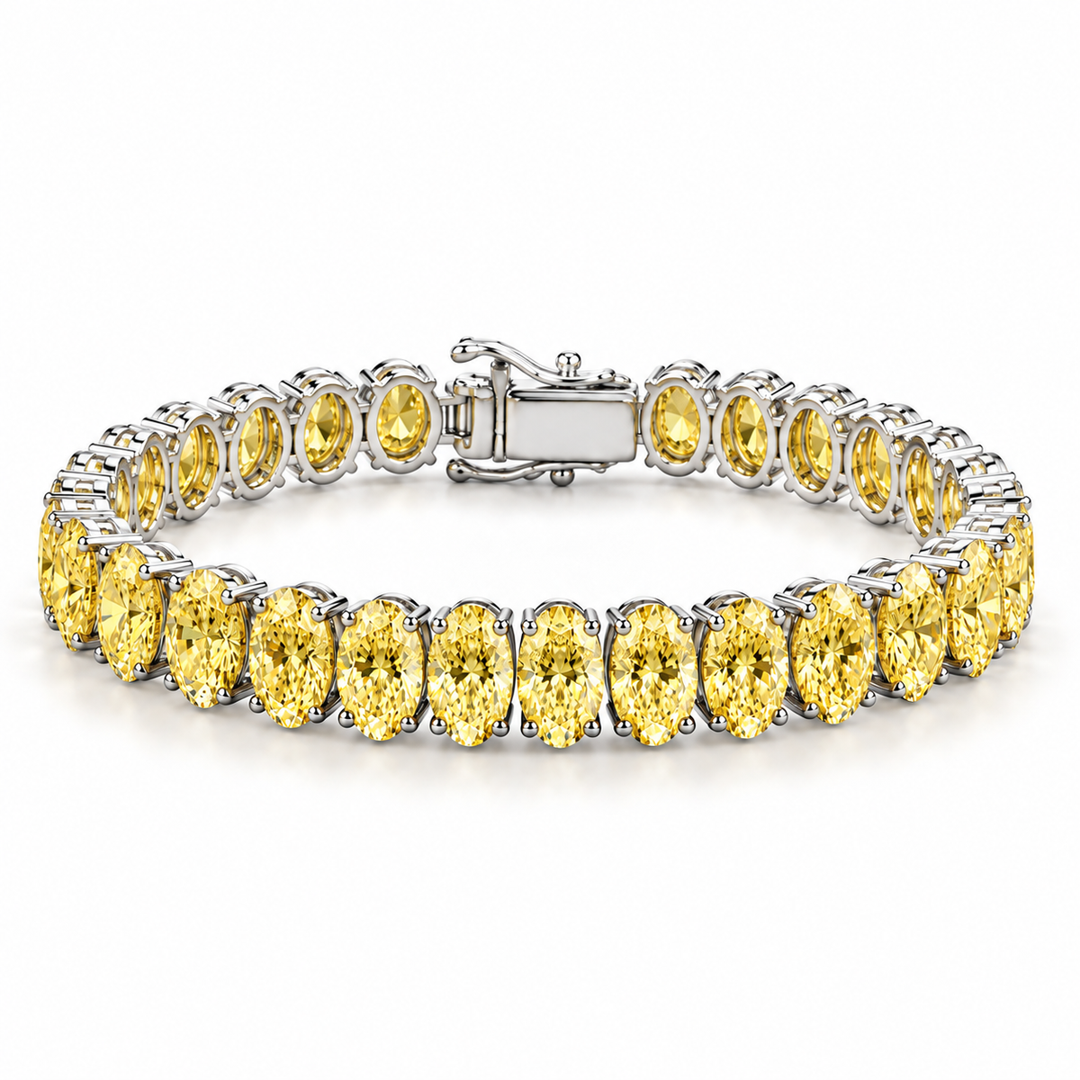 Soleil Yellow Oval Diamond Bracelet