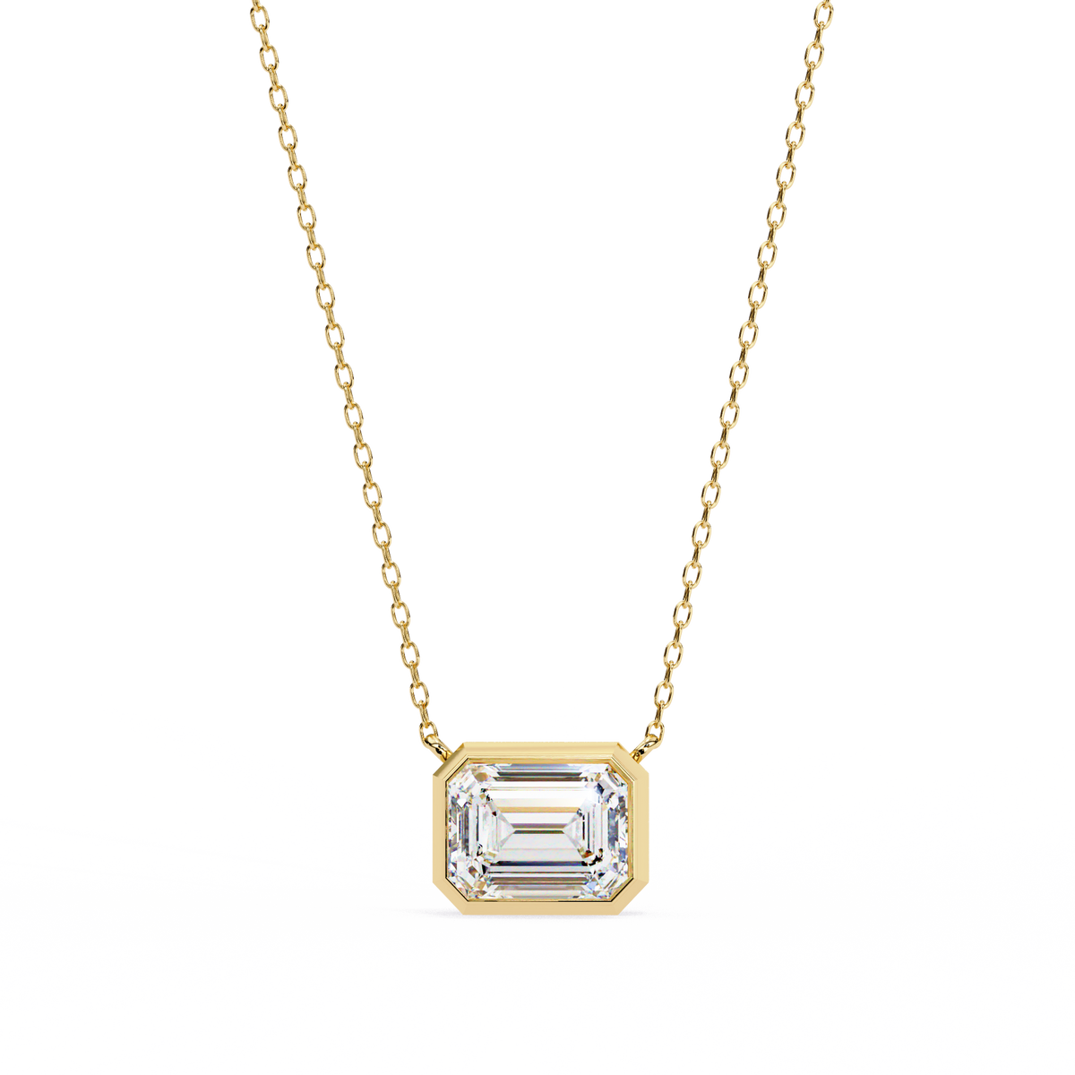 Aurelia Emerald-Cut Diamond Pendant