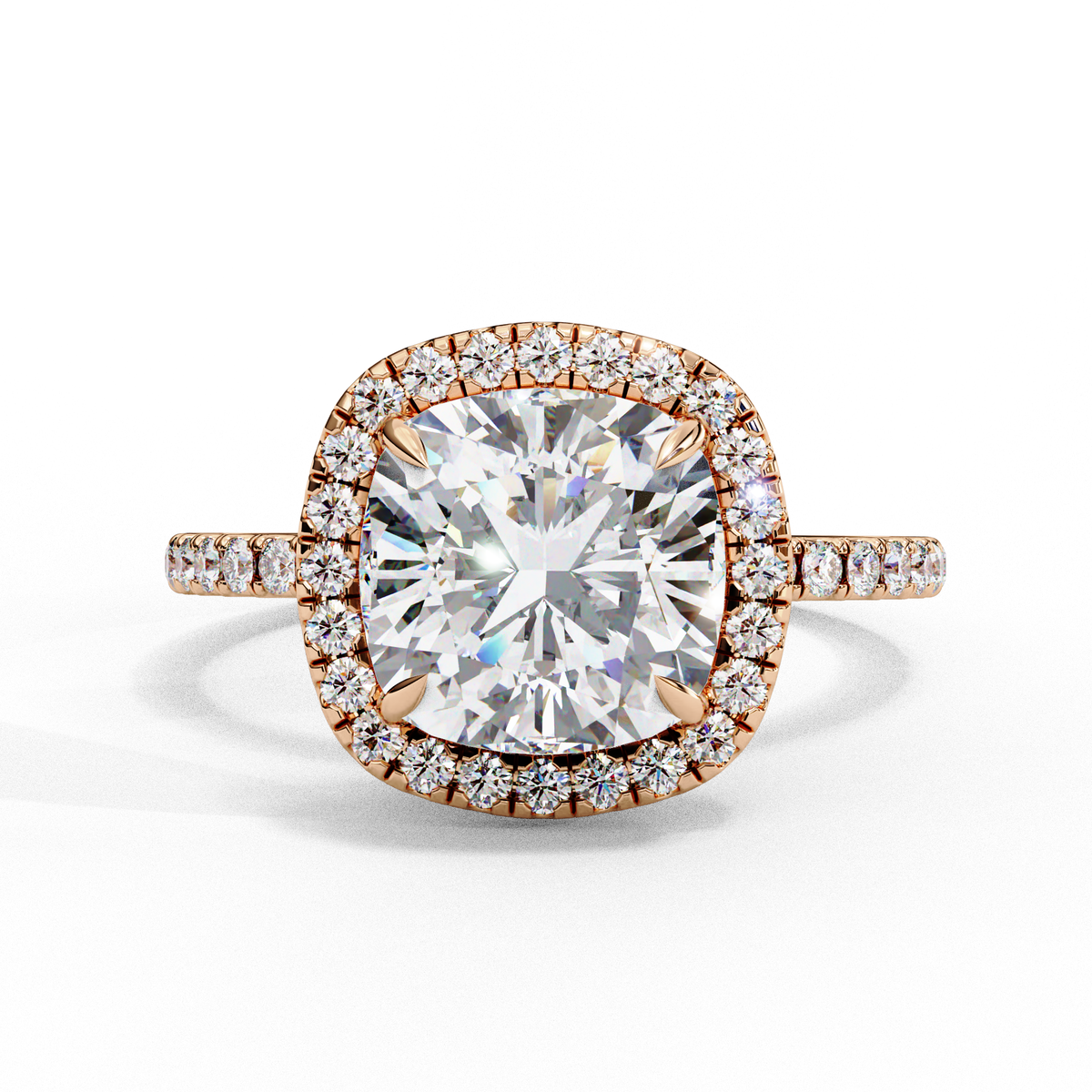 Cushion Royale Halo Ring