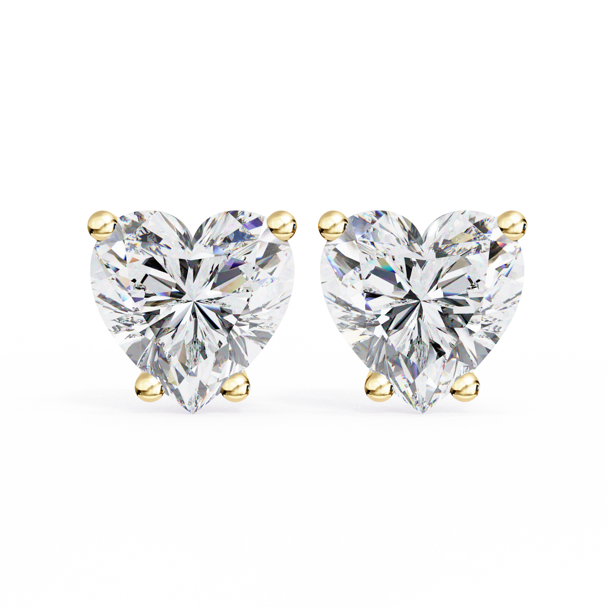 Eternal Heart-Cut Stud Earrings
