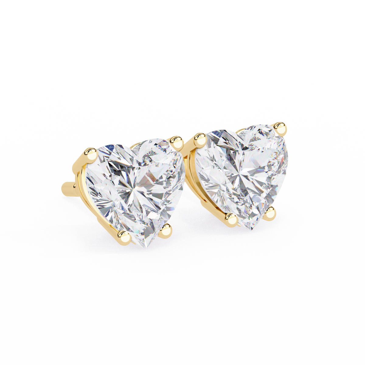 Eternal Heart-Cut Stud Earrings
