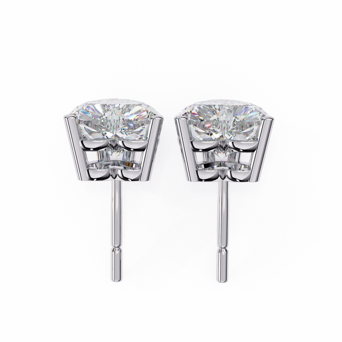 Eternal Heart-Cut Stud Earrings