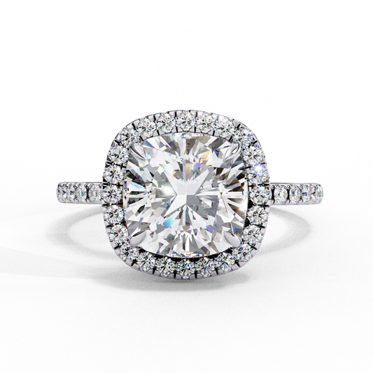 Cushion Royale Halo Ring