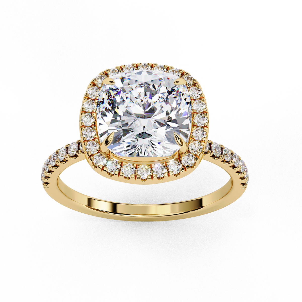 Cushion Royale Halo Ring