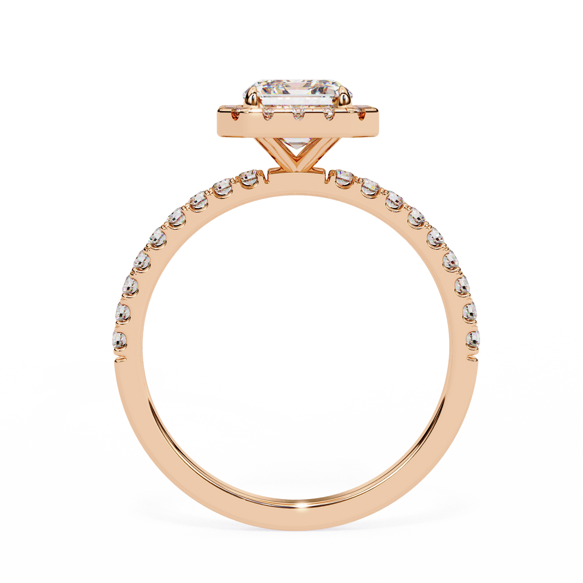 Emerald Éclat Halo Ring