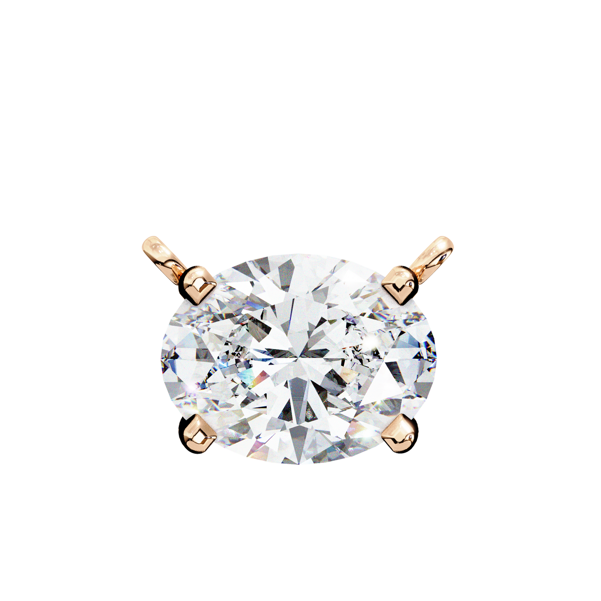 Virelle Oval-Cut Diamond Pendant