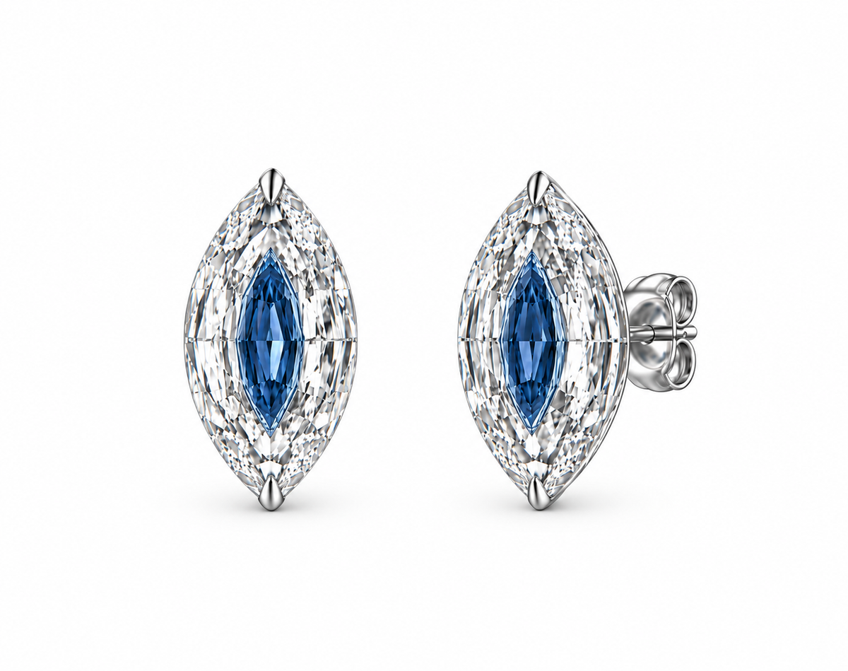 The Éclipse Bleu 10-Carat Diamond Earrings