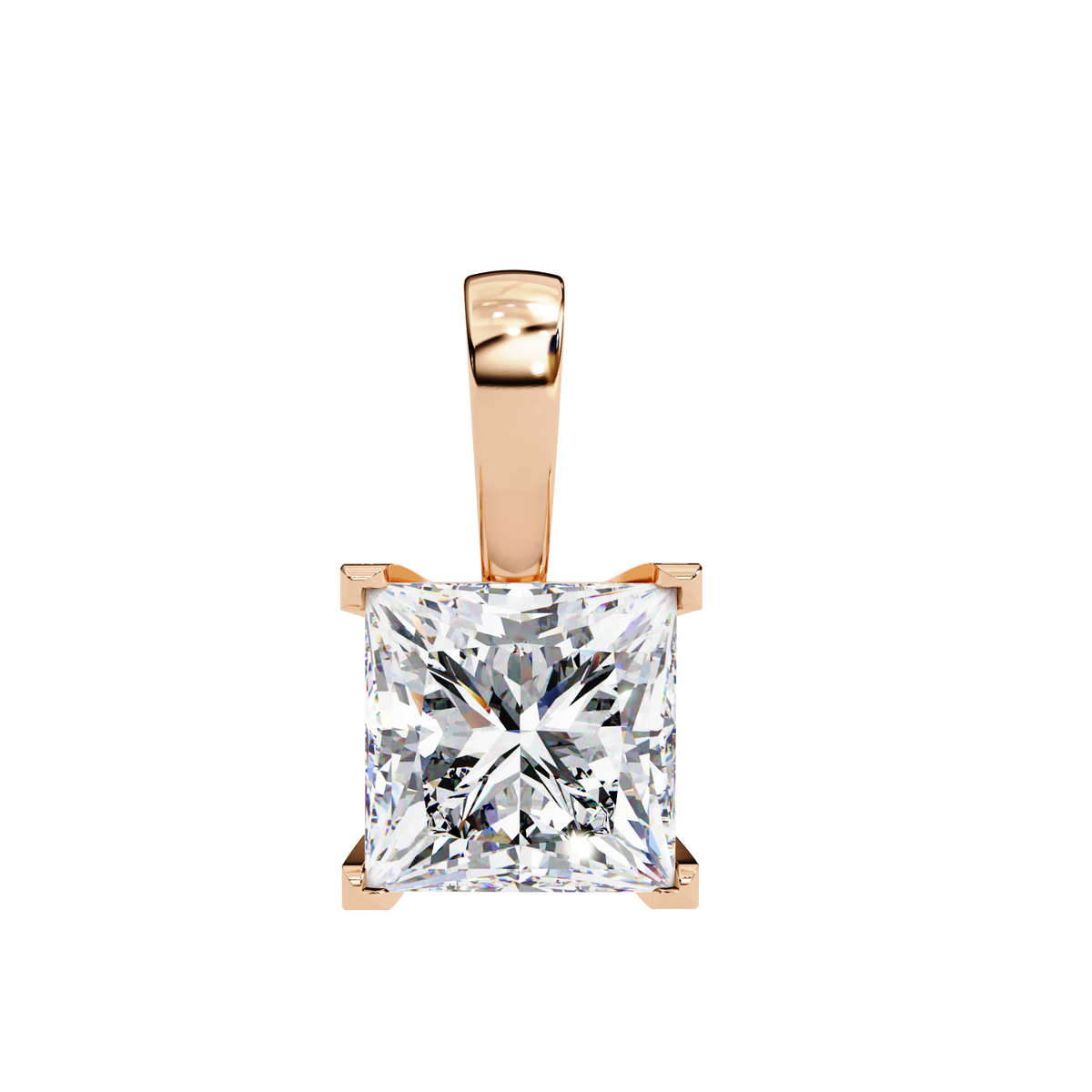 AURELIS  PRINCESS-CUT DIAMOND PENDANT