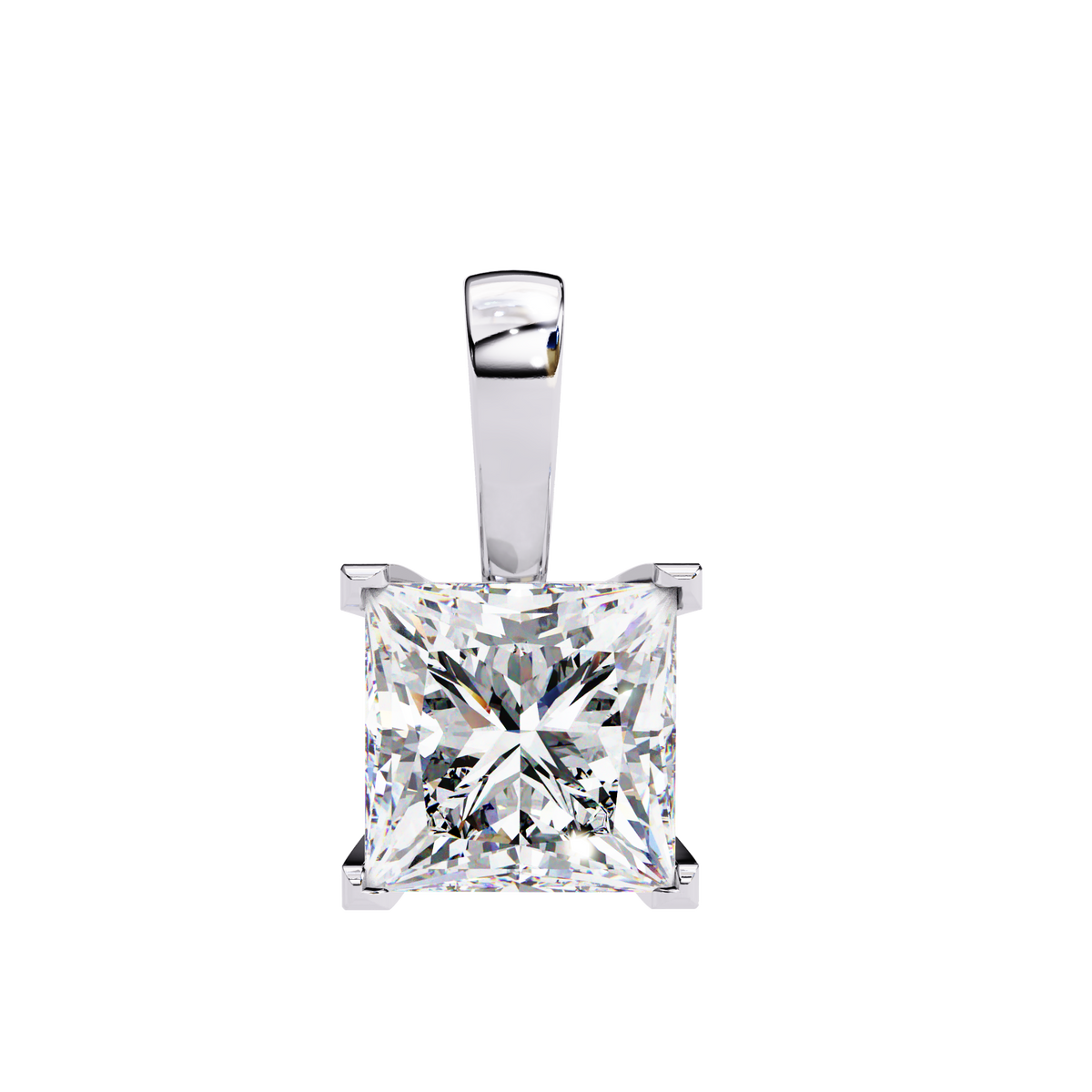 AURELIS  PRINCESS-CUT DIAMOND PENDANT