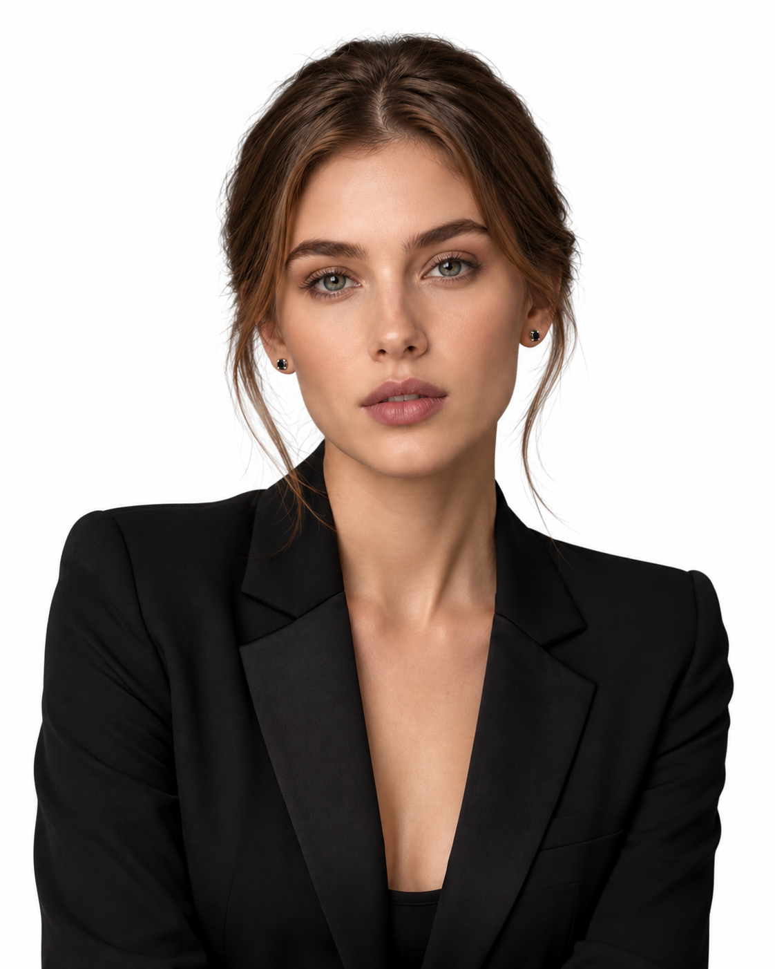 ÉCLAT NOIR — Natural Black Diamond Stud Earrings