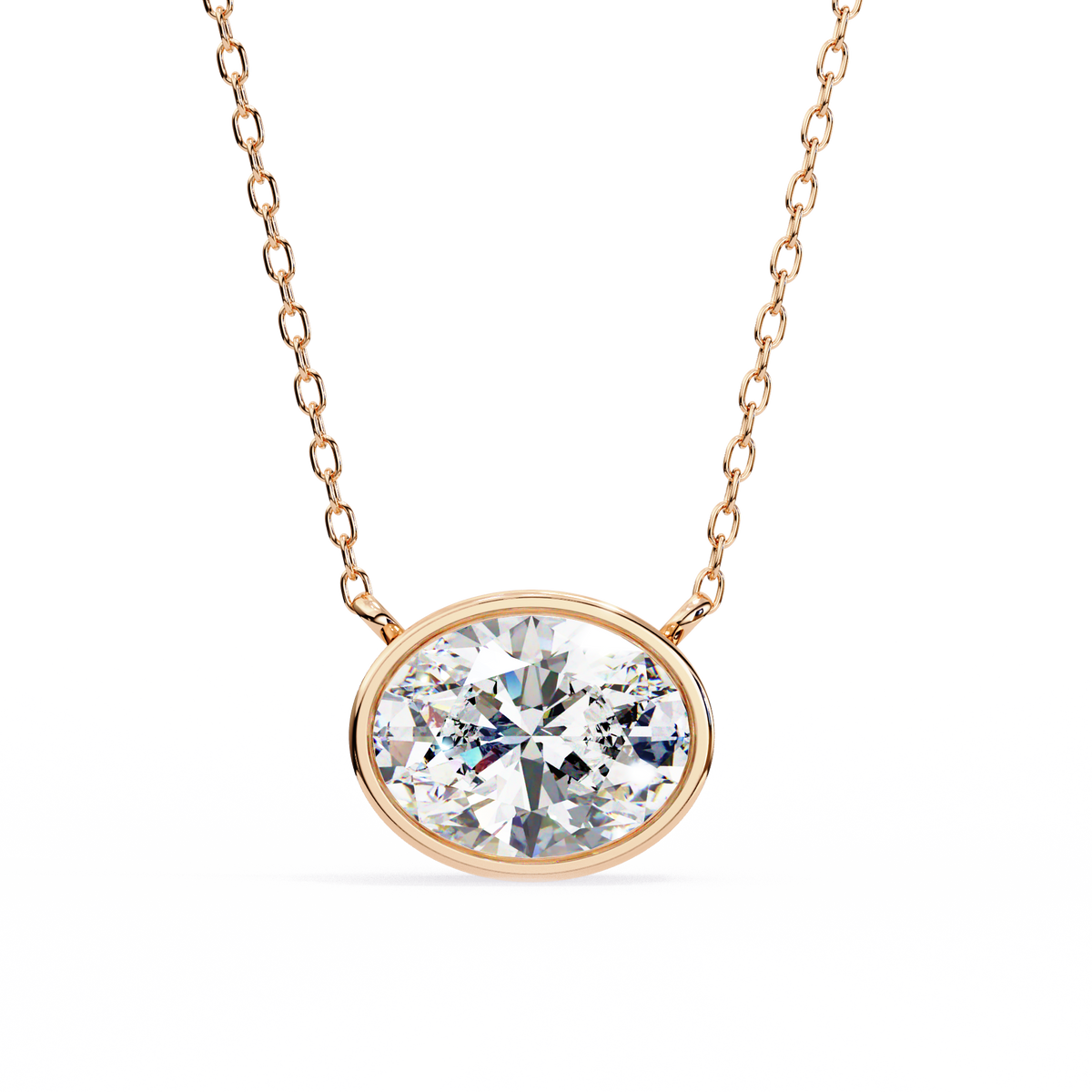 Aurelia Oval-Cut Diamond Pendant