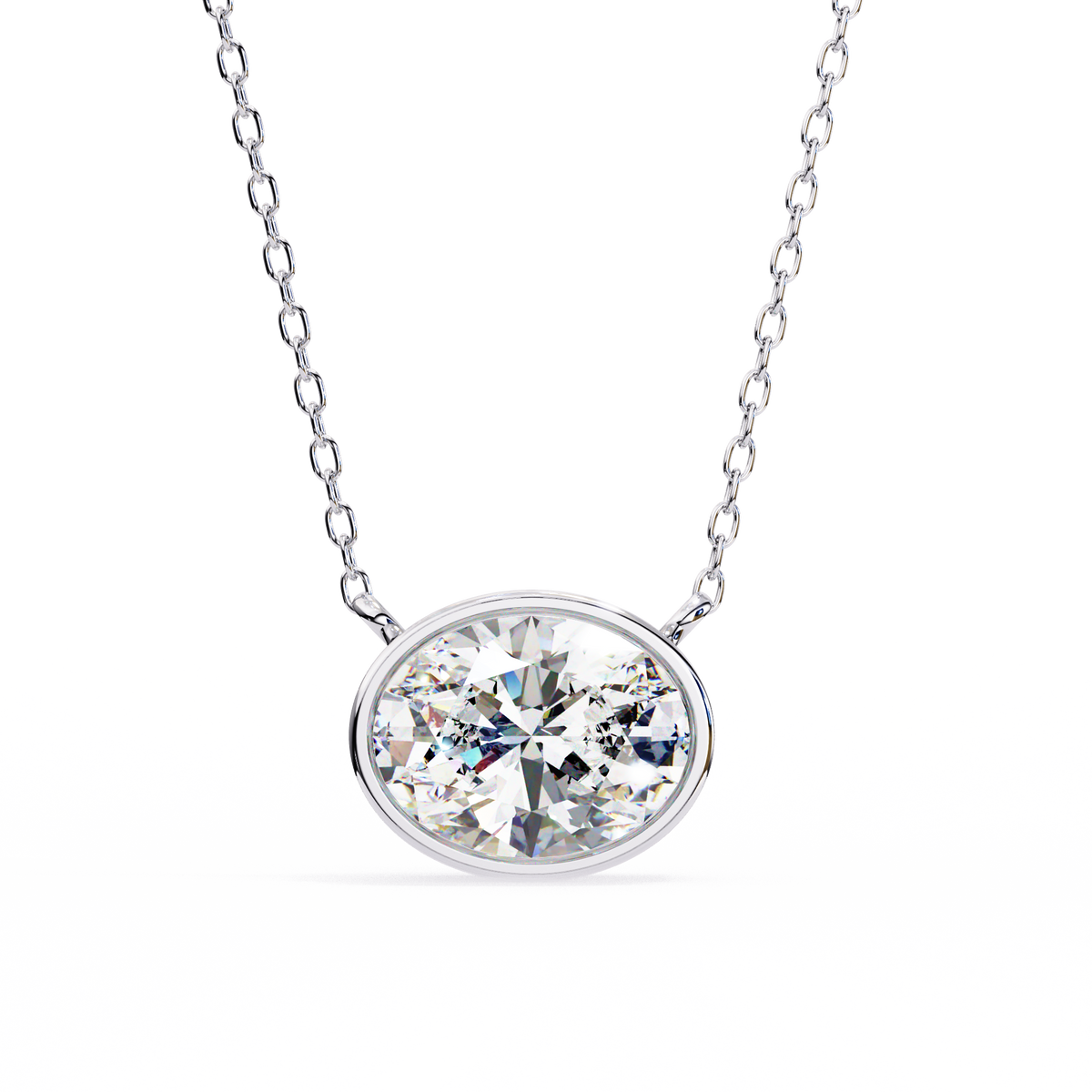 Aurelia Oval-Cut Diamond Pendant