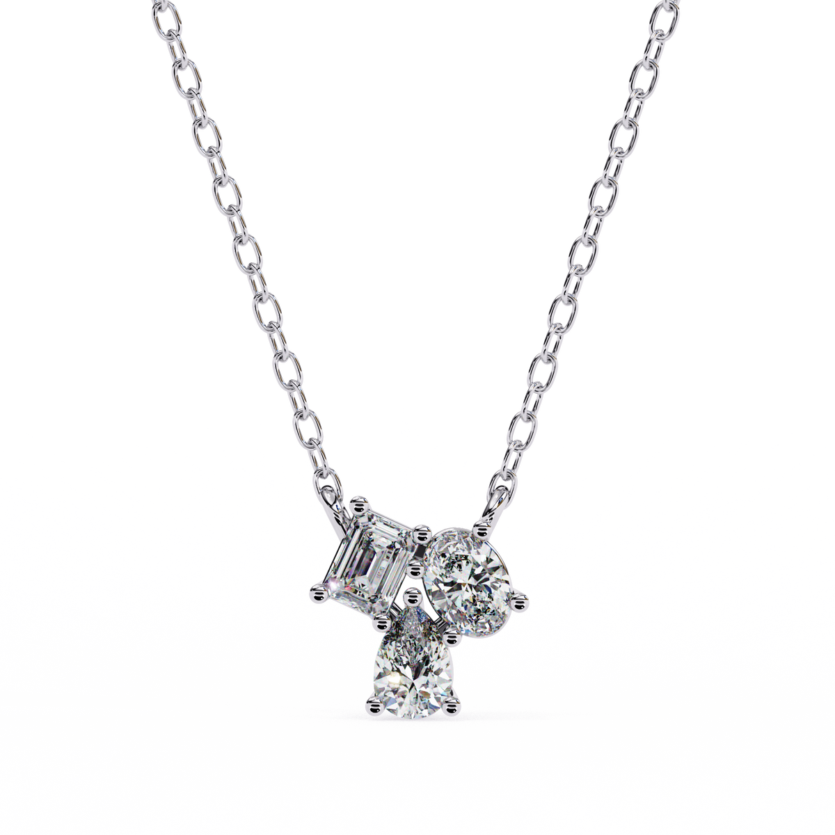 ÉCLAT THREE-STONE DIAMOND PENDANT