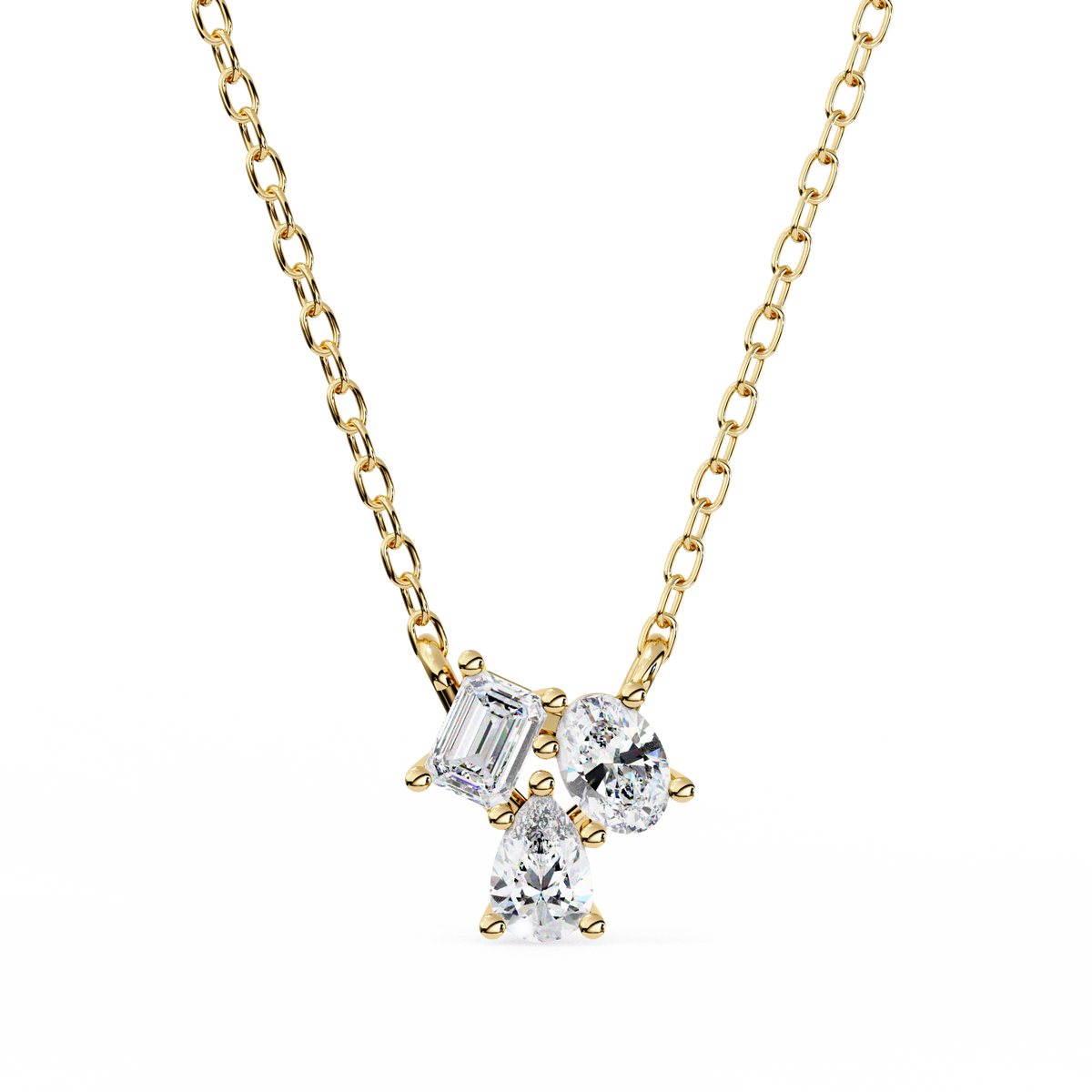 ÉCLAT THREE-STONE DIAMOND PENDANT