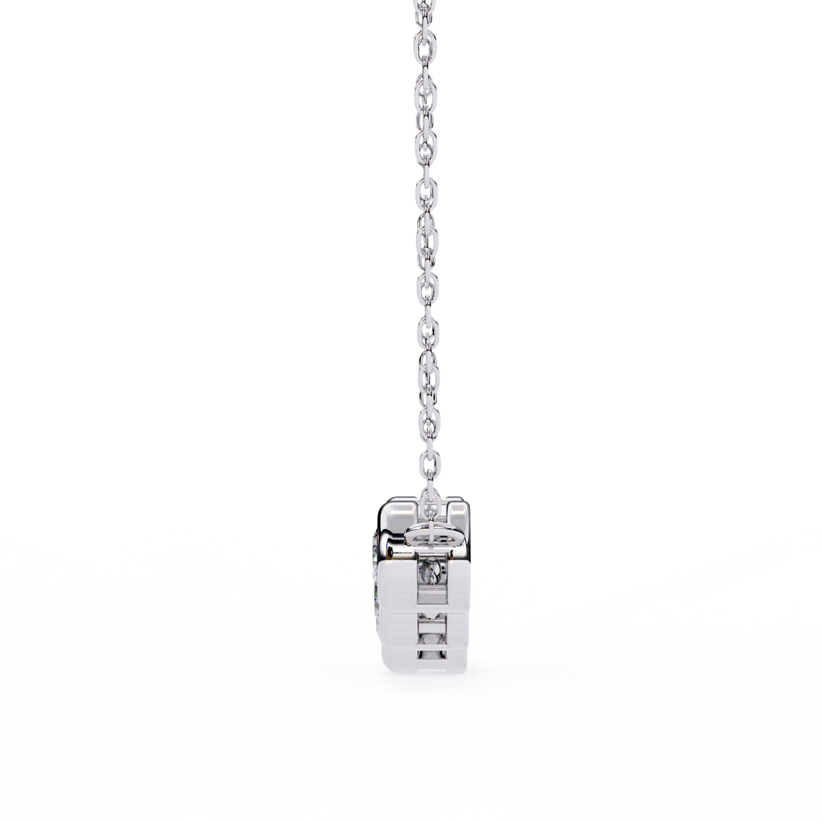 Five-Stone Bezel Diamond Necklace