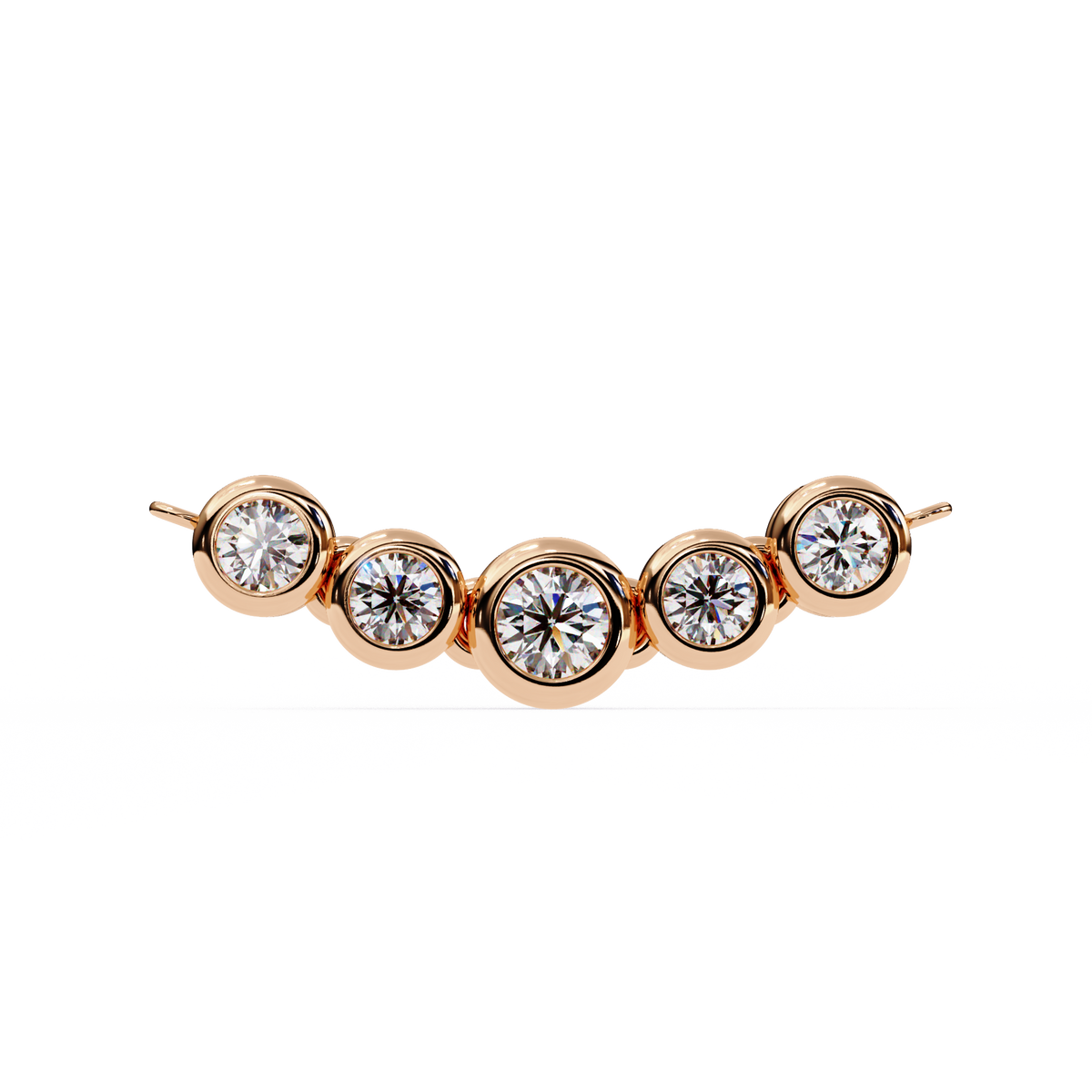 Five-Stone Bezel Diamond Necklace
