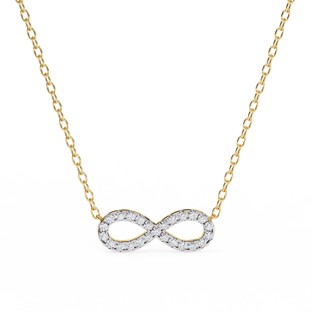 Infinity Diamond Pavé Necklace