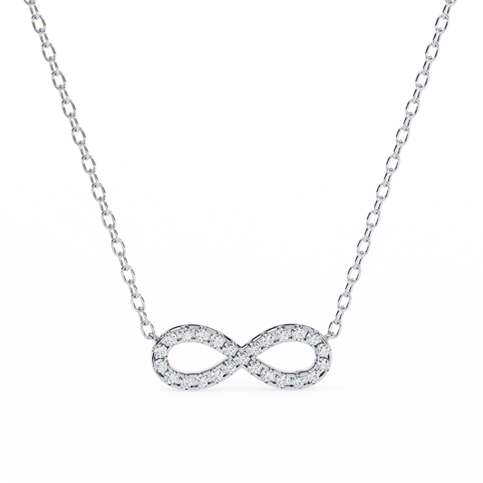 Infinity Diamond Pavé Necklace