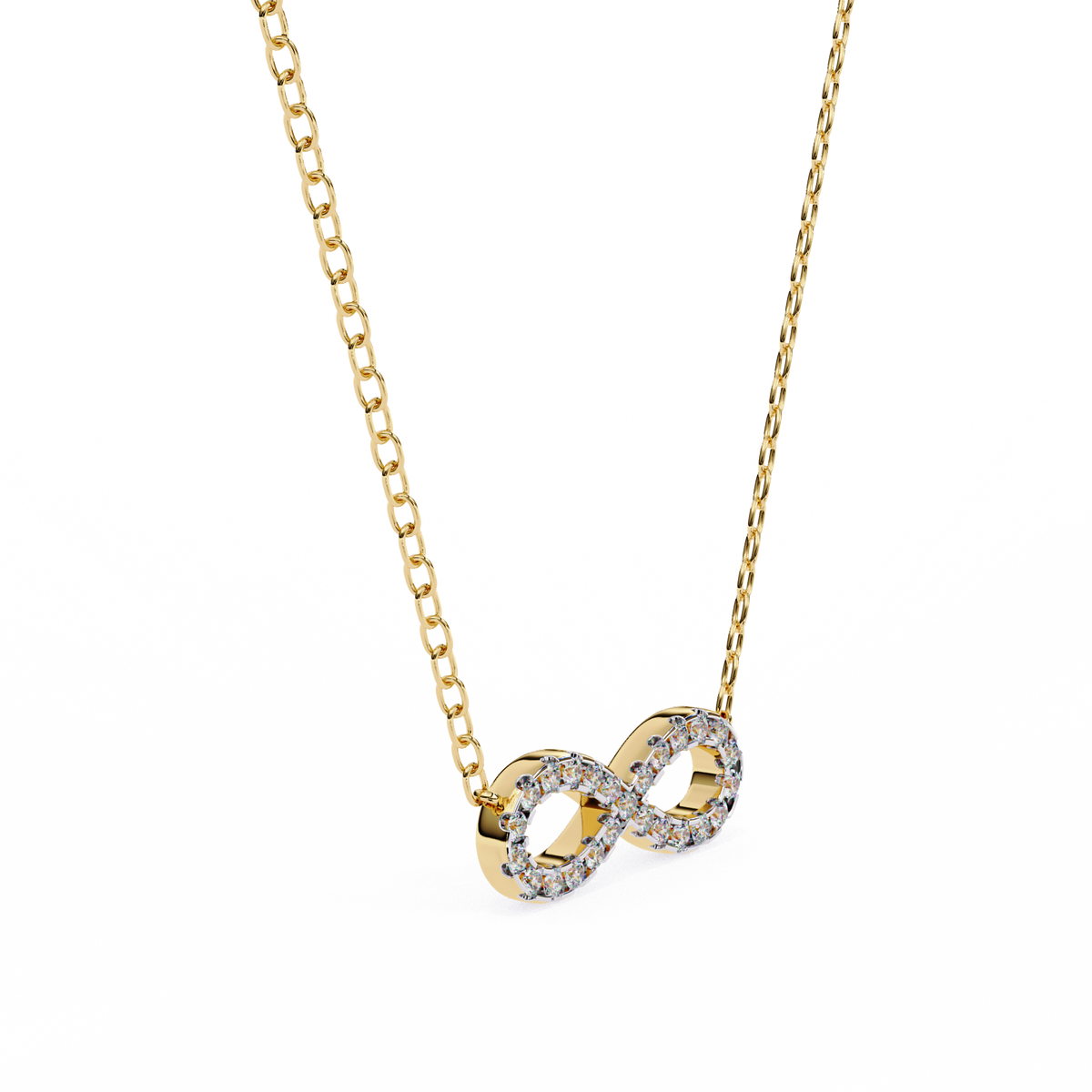 Infinity Diamond Pavé Necklace