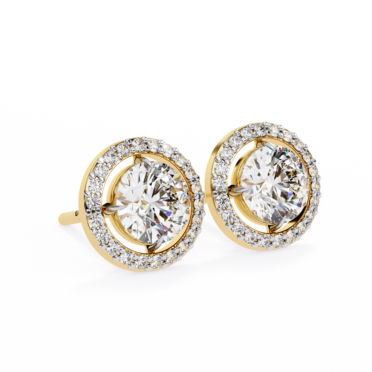 Éclat Royale Round-Cut Earrings