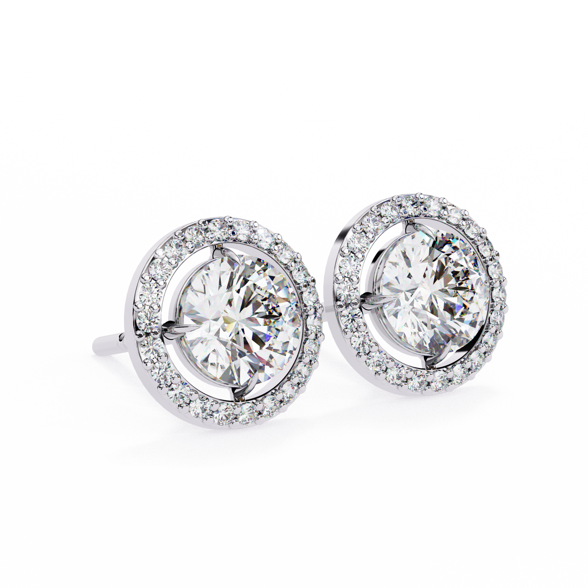Éclat Royale Round-Cut Earrings