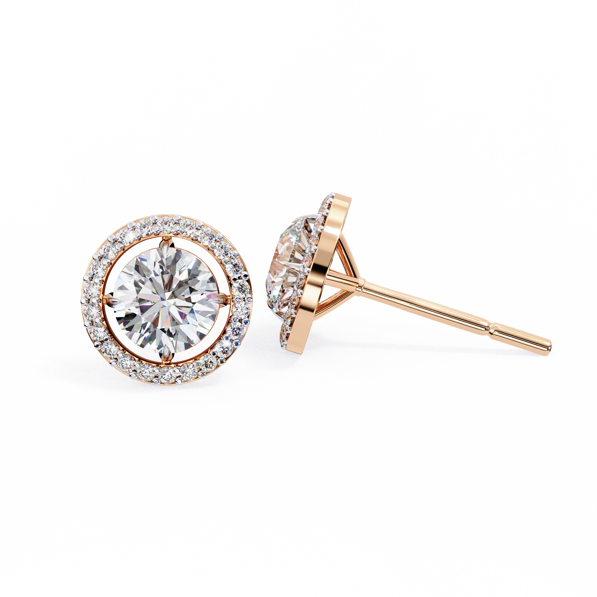 Éclat Royale Round-Cut Earrings
