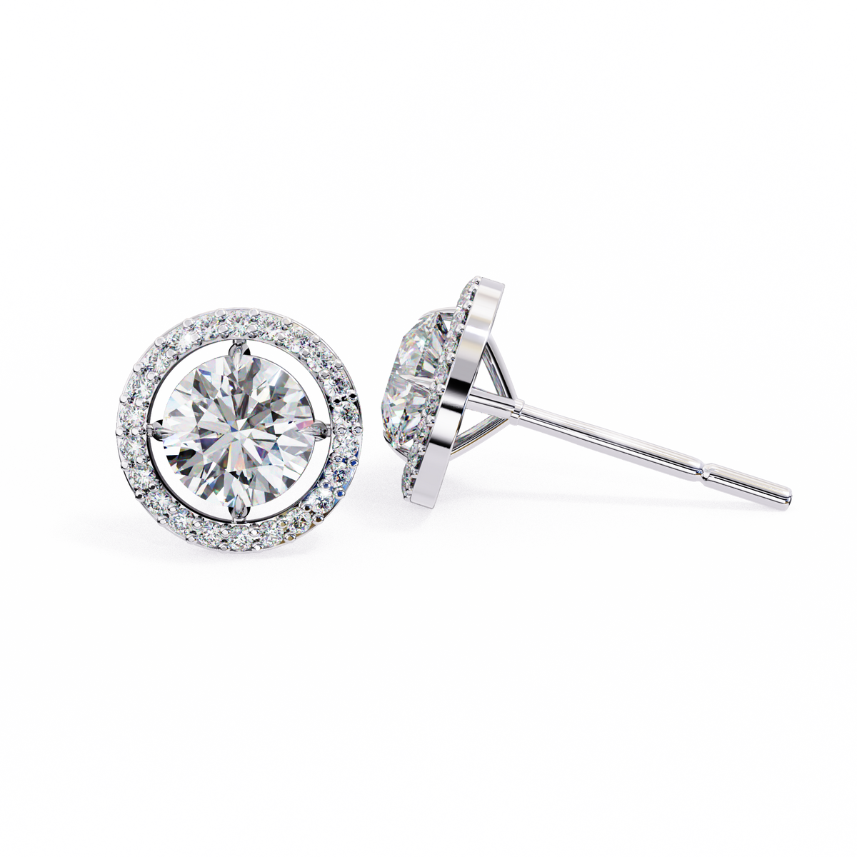 Éclat Royale Round-Cut Earrings