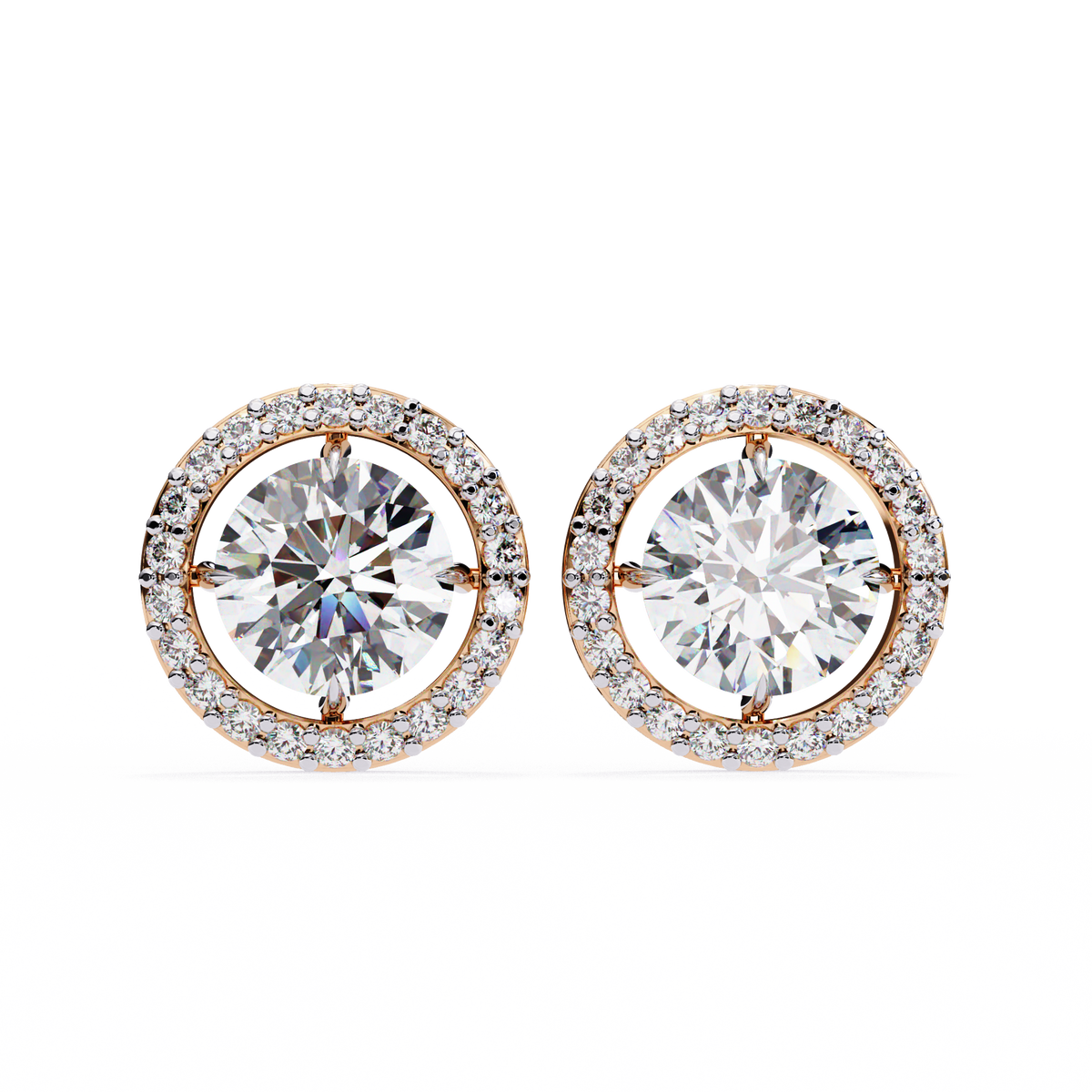 Éclat Royale Round-Cut Earrings
