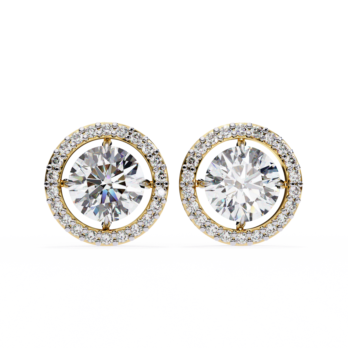 Éclat Royale Round-Cut Earrings