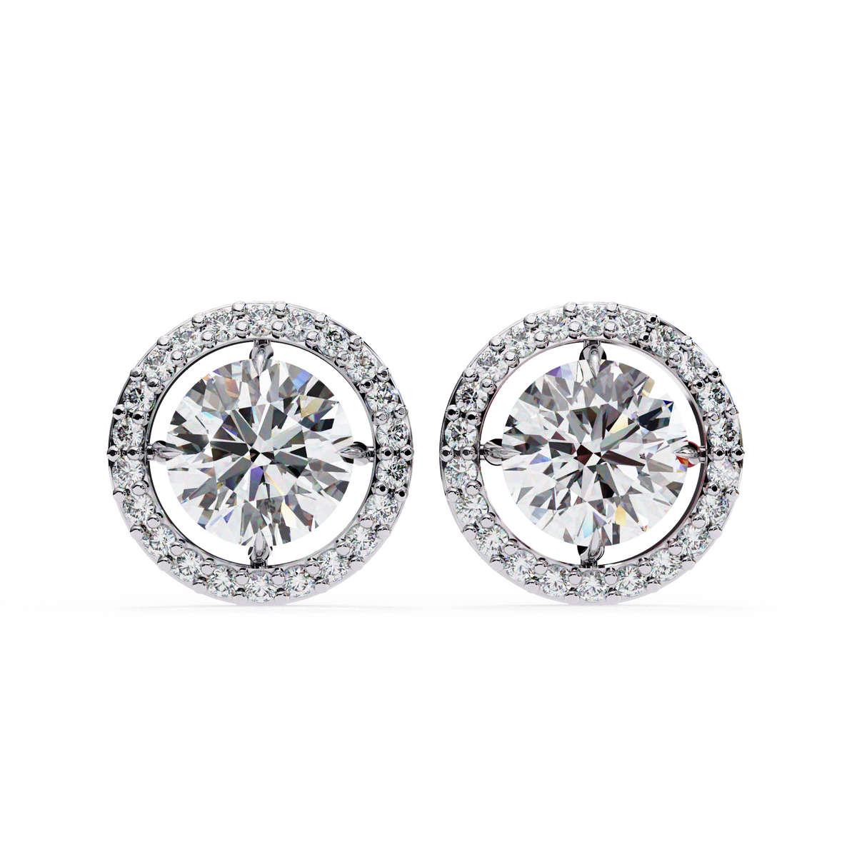 Éclat Royale Round-Cut Earrings