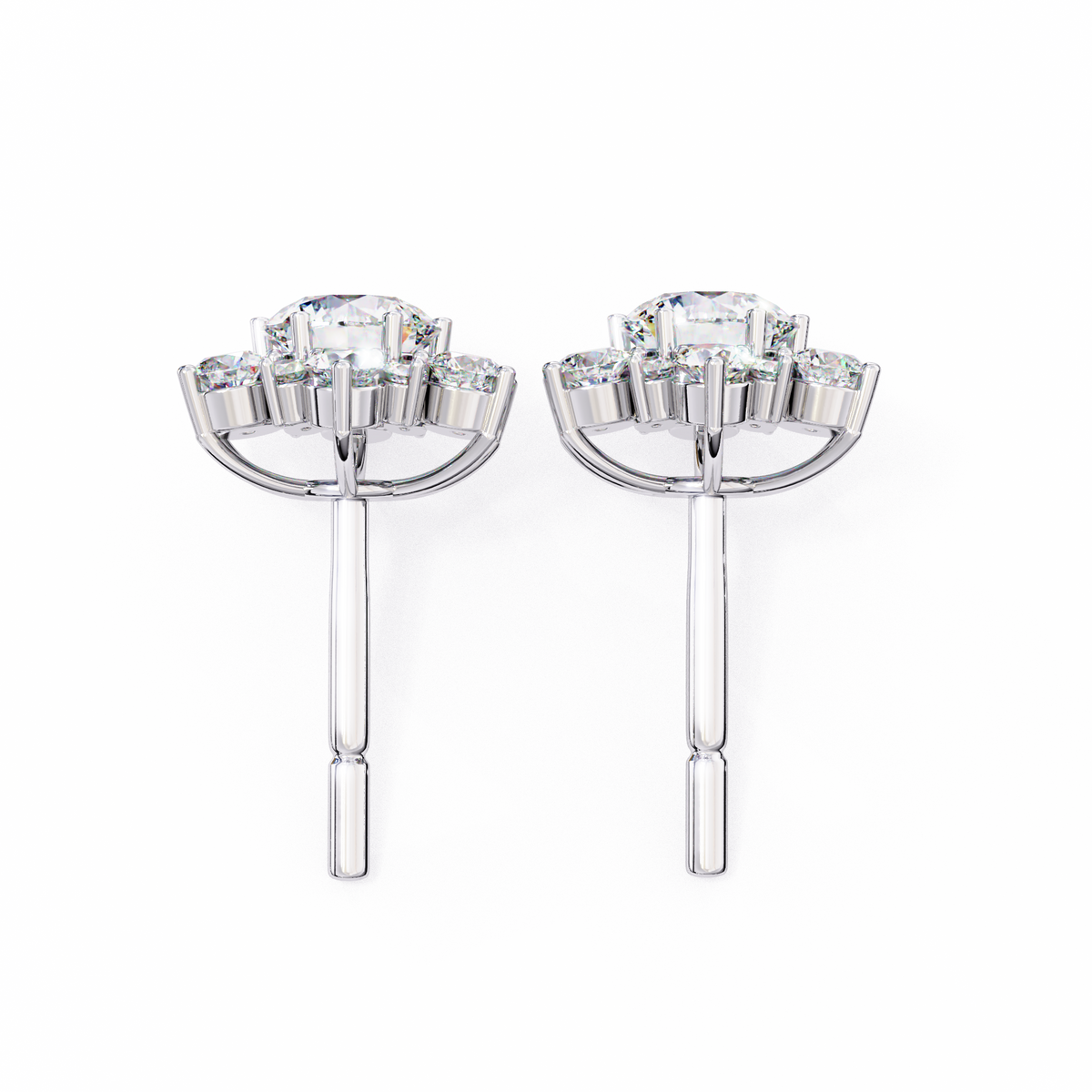 Fleur Diamond Stud Earrings