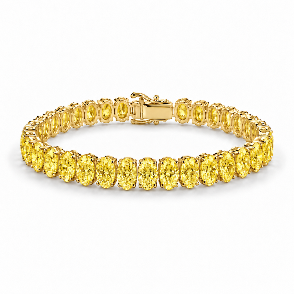 Soleil Yellow Oval Diamond Bracelet