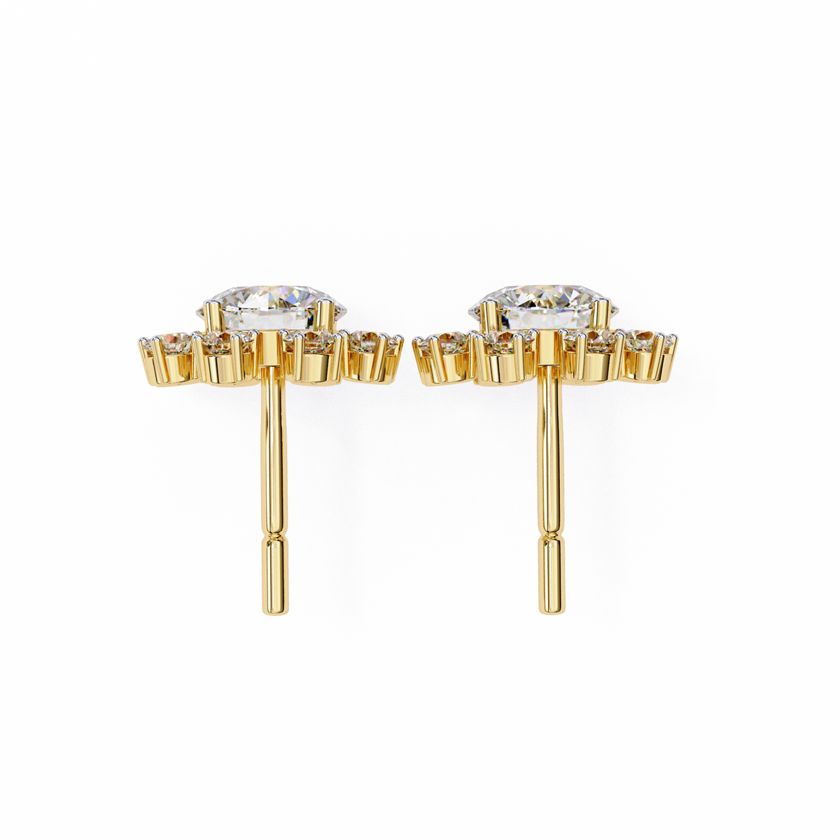 Éclat Fleur Diamond Stud Earrings
