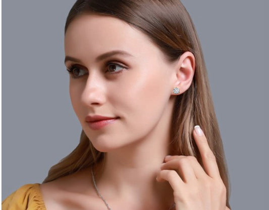Radiant Solitaire Stud Earrings