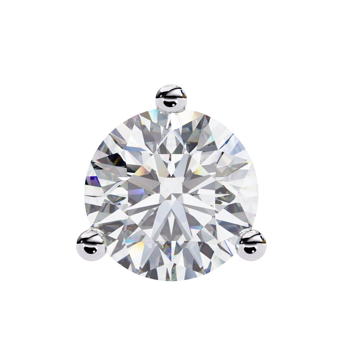 Radiant Solitaire Stud Earrings