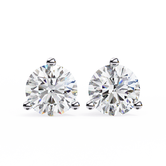 Radiant Solitaire Stud Earrings