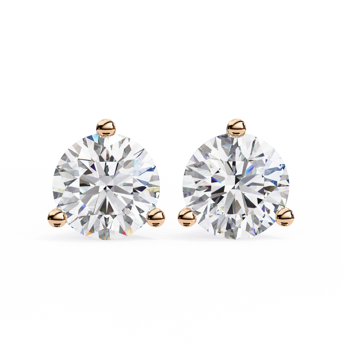 Radiant Solitaire Stud Earrings