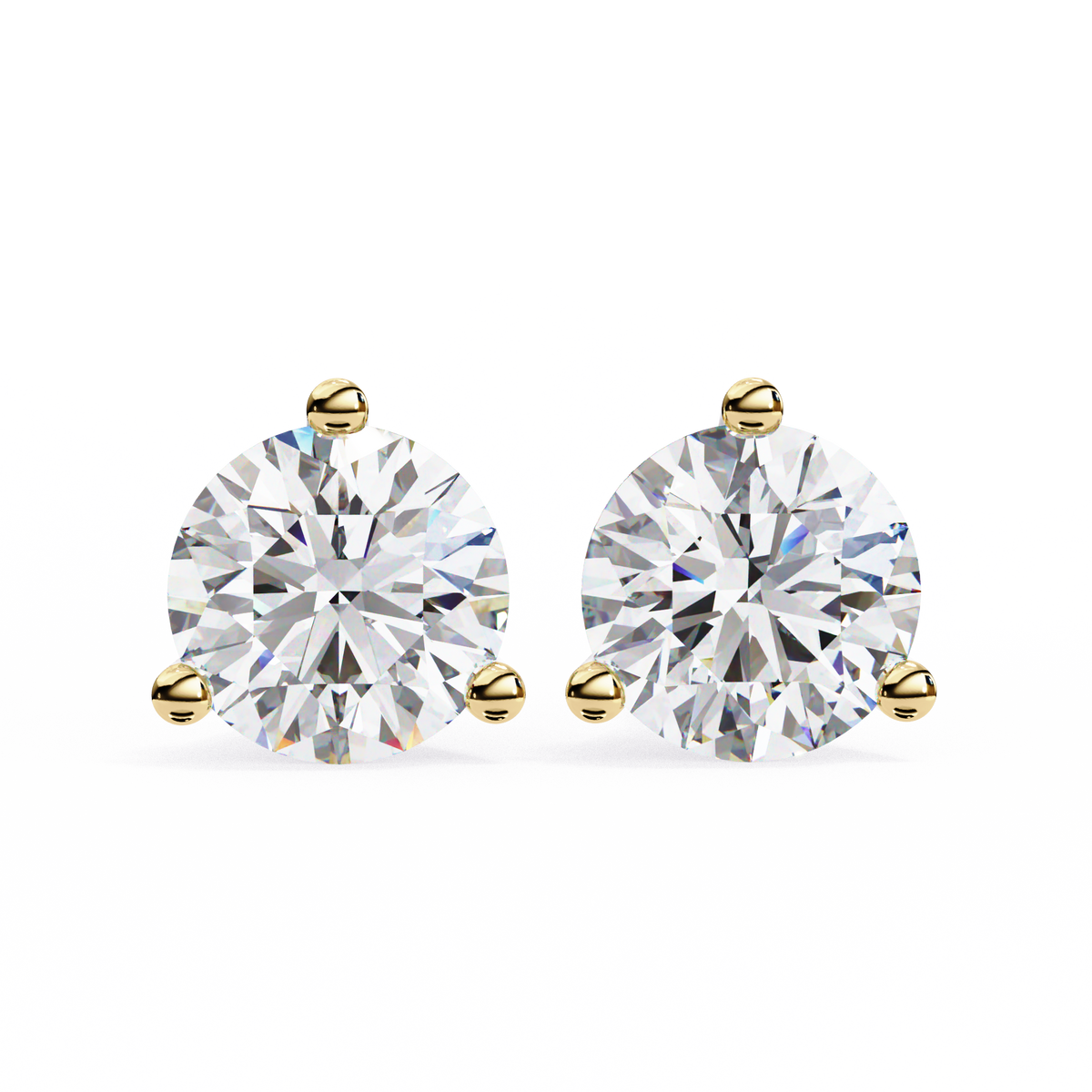 Radiant Solitaire Stud Earrings