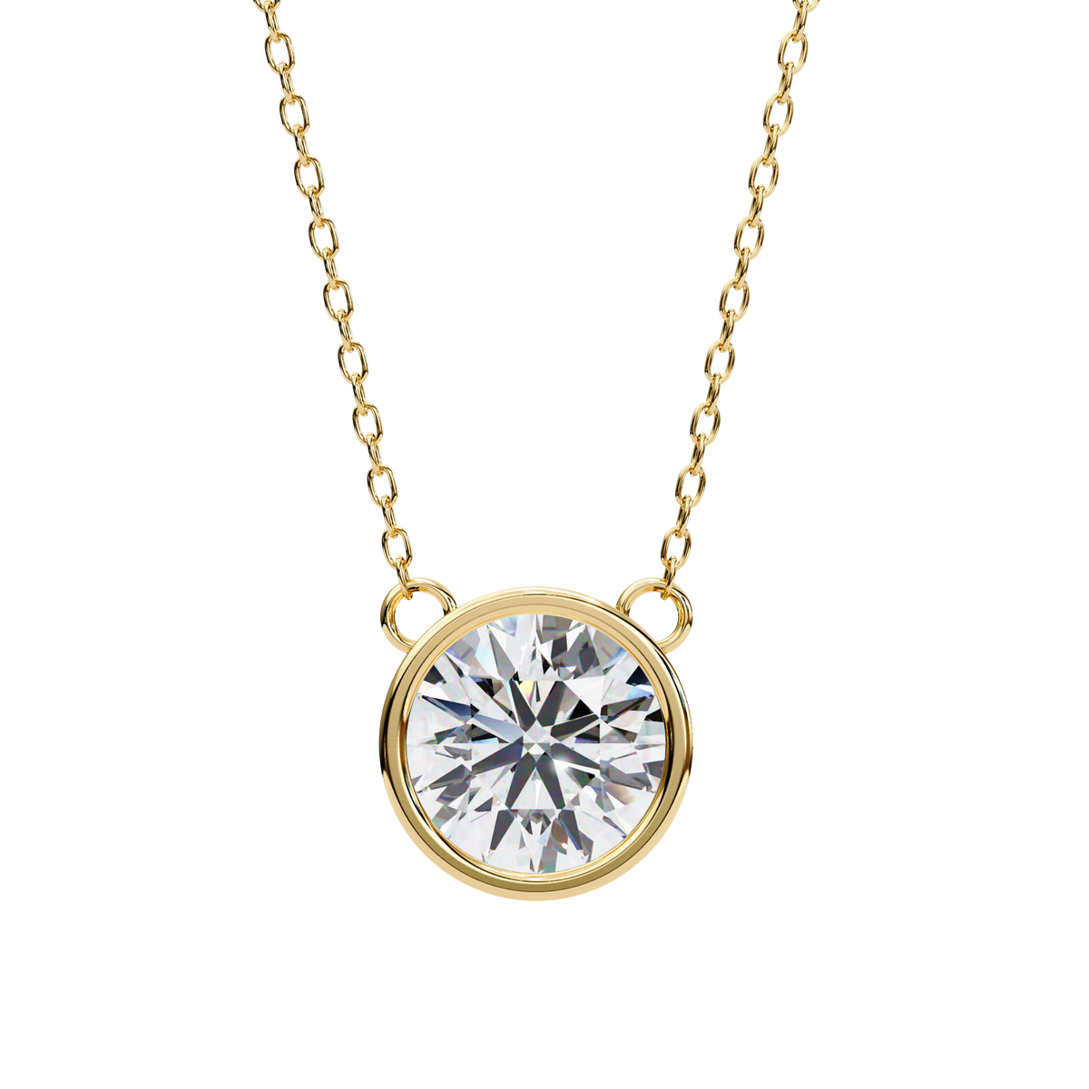 Aurelia Round-Cut Diamond Pendant