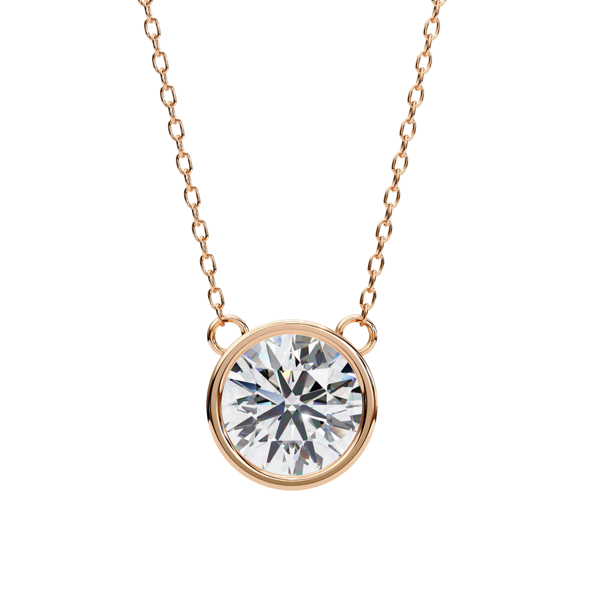 Aurelia Round-Cut Diamond Pendant