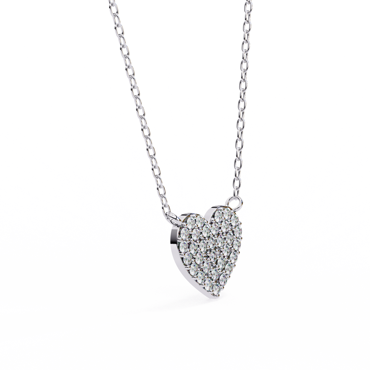 Elegant Crystal Heart Pendant Necklace
