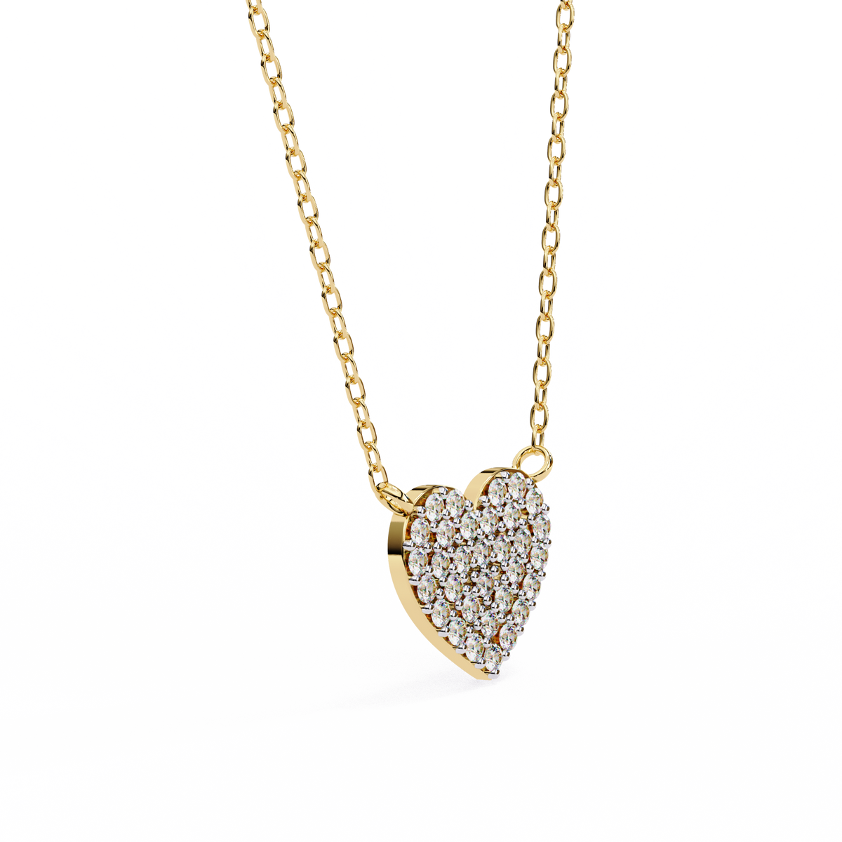 Elegant Crystal Heart Pendant Necklace