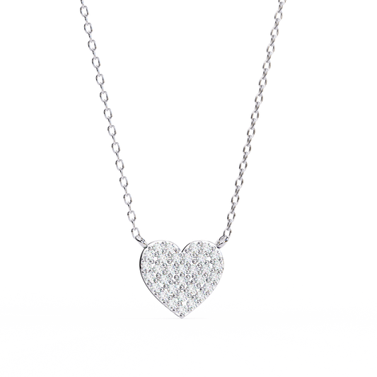 Elegant Crystal Heart Pendant Necklace
