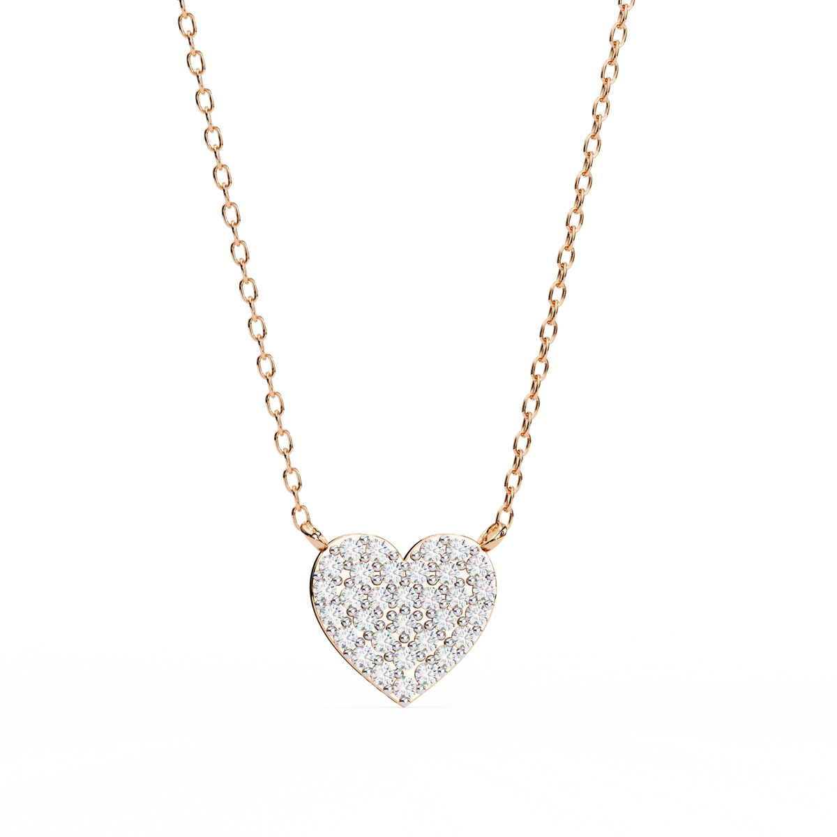 Elegant Crystal Heart Pendant Necklace