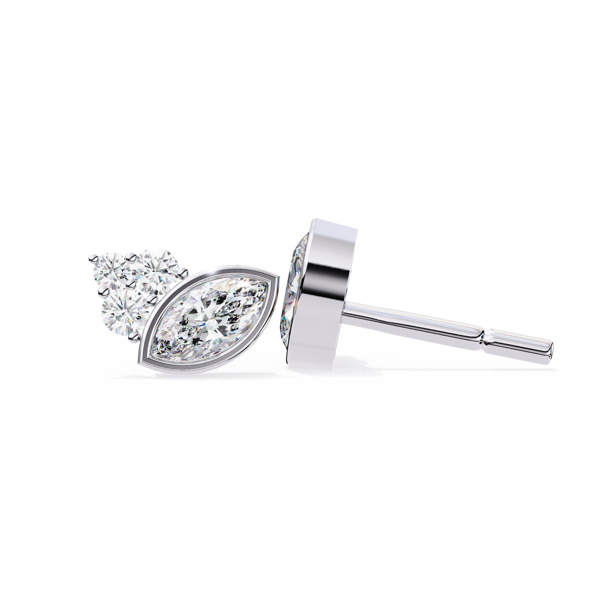 Marquise Bloom Diamond Stud Earrings