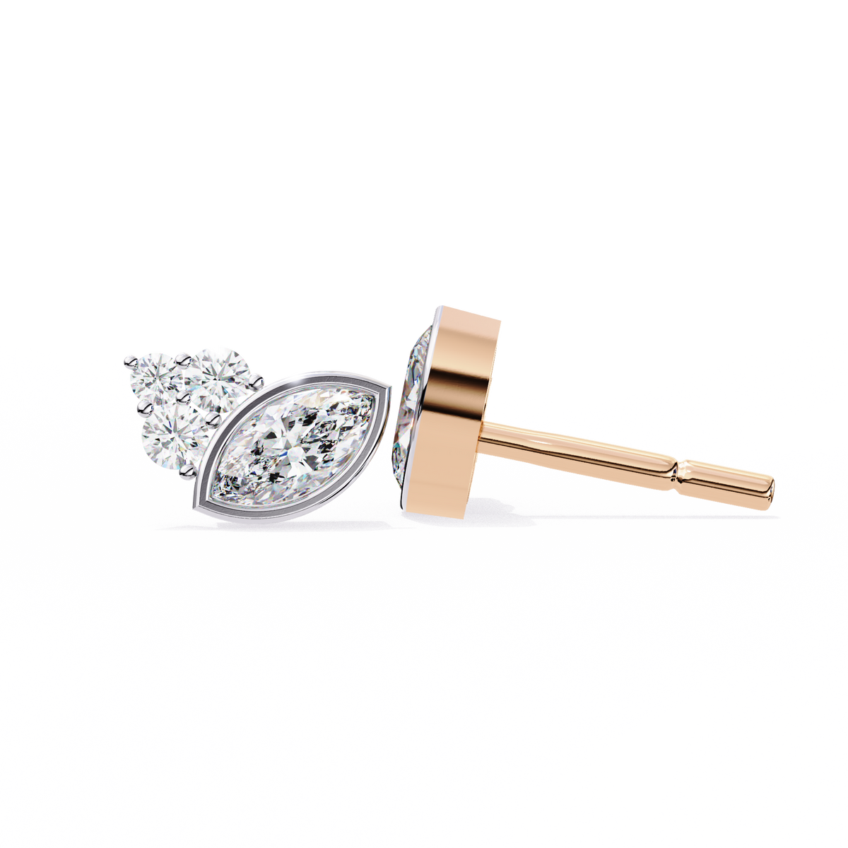 Marquise Bloom Diamond Stud Earrings