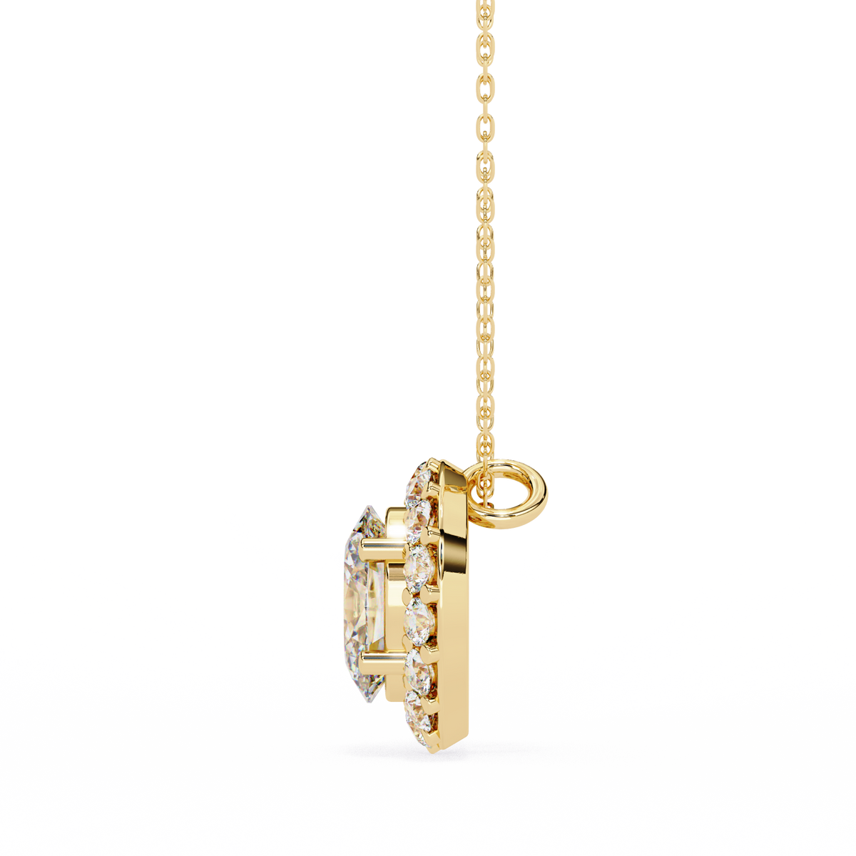The Aurelia Oval Diamond Pendant