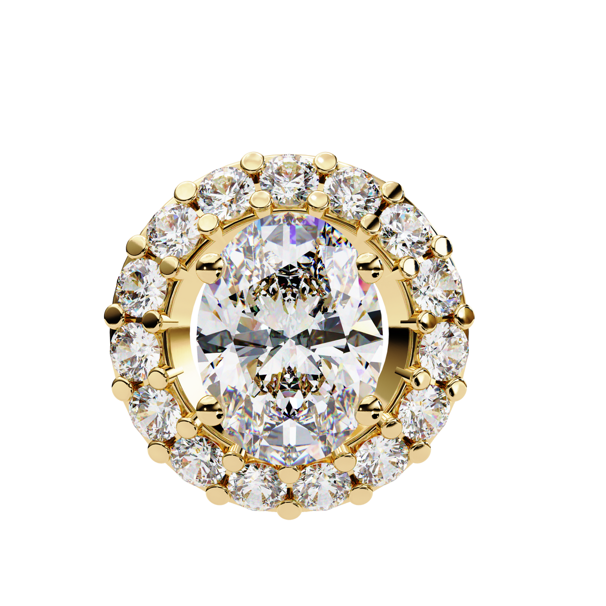 The Aurelia Oval Diamond Pendant
