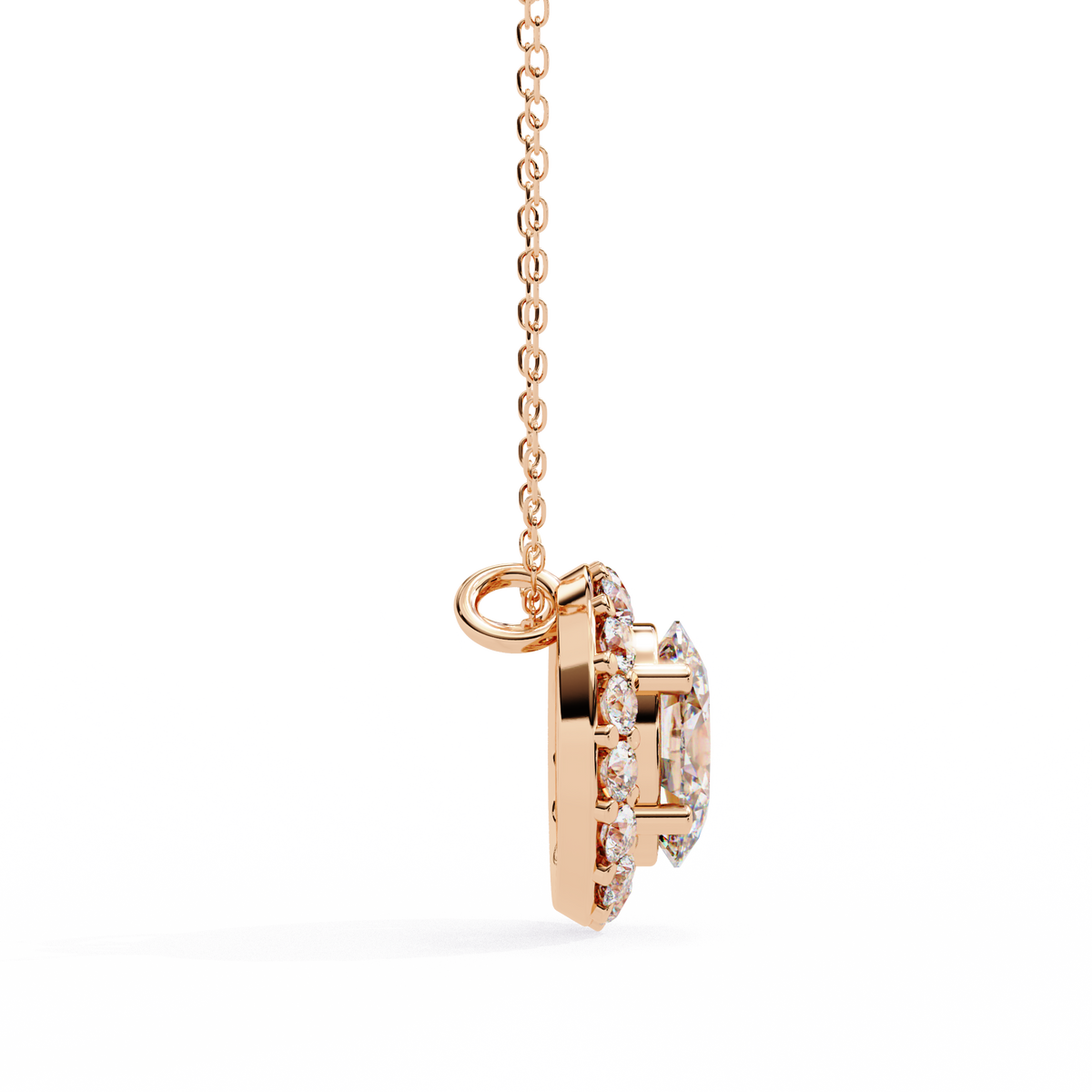 The Aurelia Oval Diamond Pendant