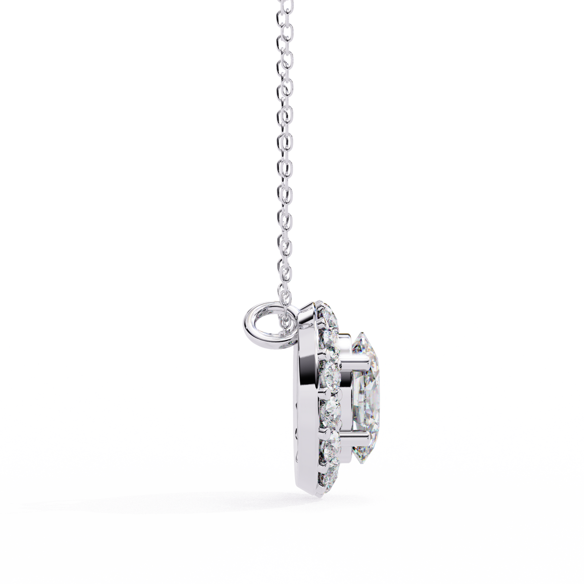 The Aurelia Oval Diamond Pendant